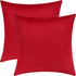 Mixhug Set of 2 Cozy Velvet Throw Pillow Covers, Red, 18 x 18 Inches for Couch and Bed