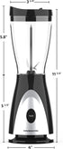 OVENTE Kitchen Personal Blender, 13.5 Ounce Small BPA-Free Jar, Stainless Steel Blades, 180 Watt Electric Mixer, Black