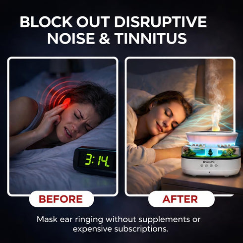 Dreamlax 10 7 Rain Humidifiers for Bedroom Cool Mist Essential Oil Diffuser, White Noise Machine with Nature Sounds