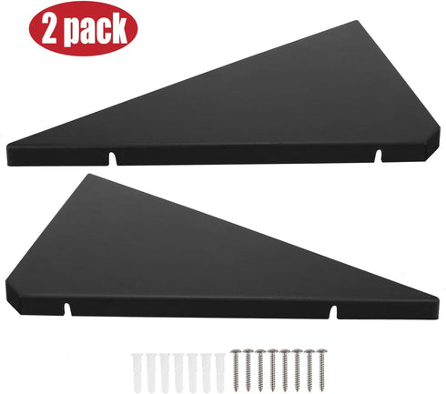 evron Corner Mounting Shelf Set of 2, Easy to Install Floating Wall Shelves, Durable Waterproof ABS Plastic