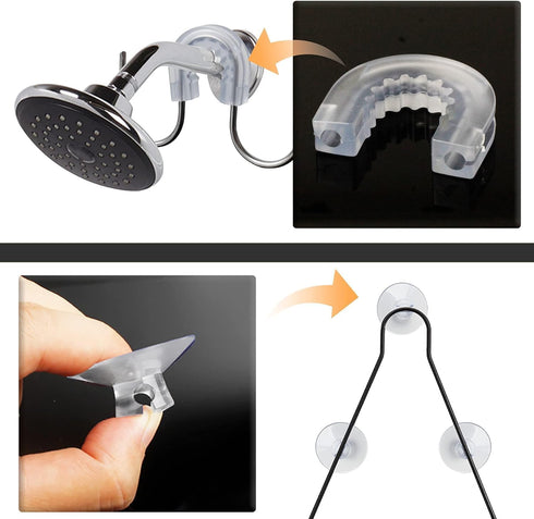 Bathroom Shower Caddy Connector Sucker with 4pcs Large Suction Cups, Easy to Attach, Compatible with Zenna Home