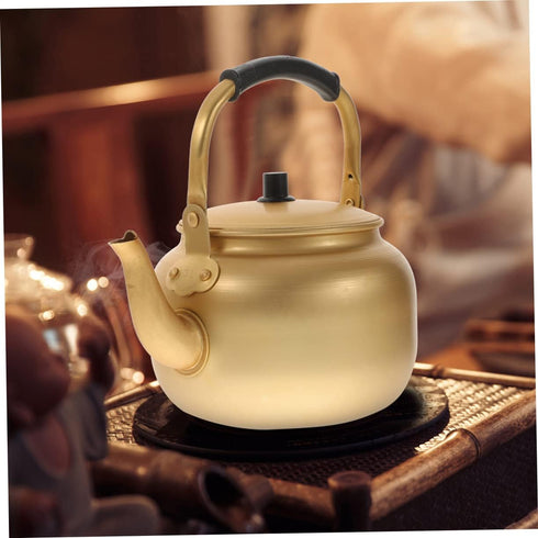 Vintage Aluminum Kettle, Hot Water Kettle Coffee Pot, Portable Water Boiler for Tea and Milk