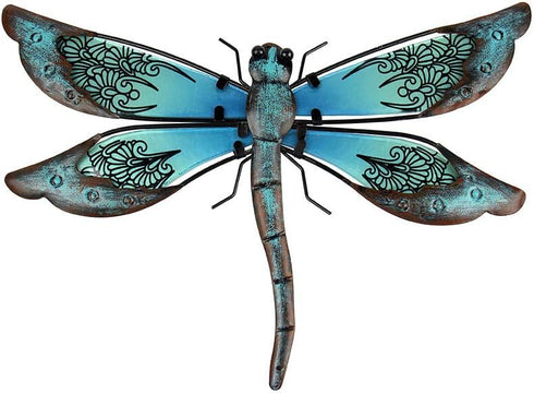 LIFFY Metal Dragonfly Wall Decor, Outdoor Garden Art for Patio, Living Room, 14inch