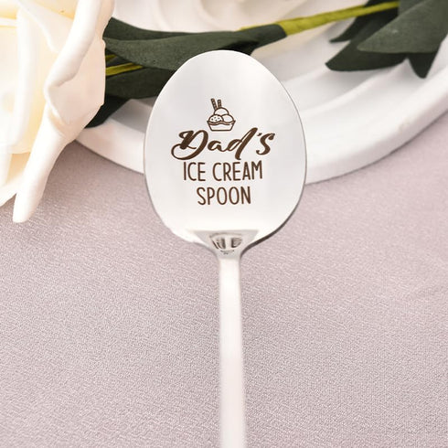Dad's Ice Cream Spoon Gifts for Dad from Daughter & Son - Father's Day Gift for Ice Cream Lovers
