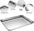 Stainless Steel Baking Sheet Tray with Silicone Baking Mat Set, Cookie Pan with Cooling Rack, Set of 9