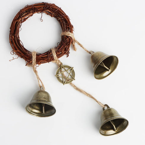 Witch Bells for Door Knob, Handmade Decor for Home Protection, Wiccan Altar Supplies, Positive Attraction, Boho Gift