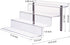 Acrylic Riser Shelf, 4 Tier Clear Display Stand for Collectibles, Cupcakes, Perfumes, 11.8 x 10.8 x 6.5 in