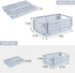 Plastic Storage Baskets for Desk Organizing, 2 Medium + 2 Small Durable Folding Crates for Home and Office