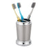 Counters-Set 2 Pack 2, iDesign Stainless Steel Bathroom of Toothbrush Holder, of Brushed/Chrome Split Finish