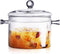 Glass Saucepan with Cover, 1.5L/50 FL OZ Heat-resistant Glass Stovetop Pot for Pasta, Soup, Milk