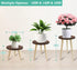 Tuohours 18IN Tall Plant Stand Holder for Indoor Planters, Mid Century Small Round Wood Table for Living Room Corner