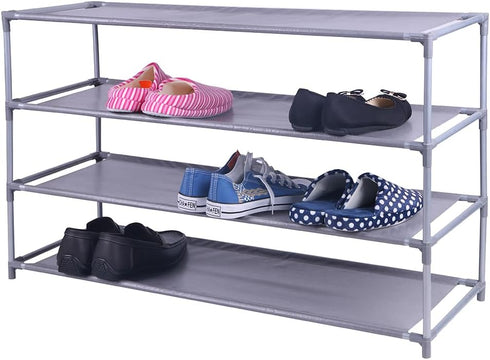 Home Basics 20 Pair Non-Woven Shoe Rack (4-Tier Wide)