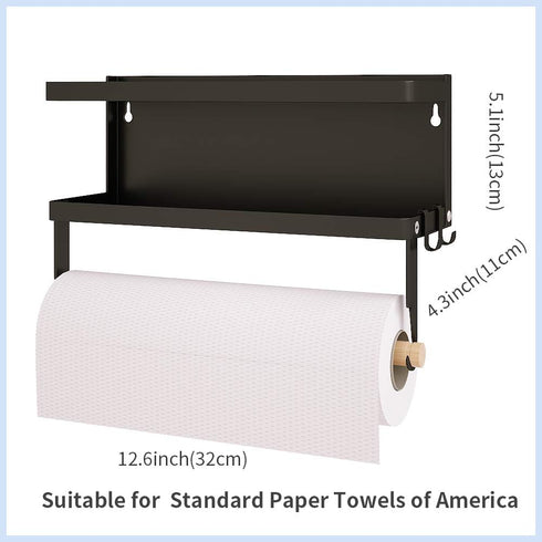 Magnetic Paper Towel Holder for Refrigerator, Magnetic Spice Rack,Magnetic Shelf for Stove,Wall Mount Towel Rack