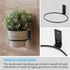 Maosen 8 Inch 6 Pack Plant Holder Ring Wall Mounted, Flower Pot Hangers Metal Plant Stand Hanging Bracket Basket Hooks