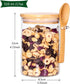 CZFWin 4 Pack 4PCS) Glass Containers with Lids and Spoons, Overnight Oat Container with Lids Glass, Oatmeal Jar