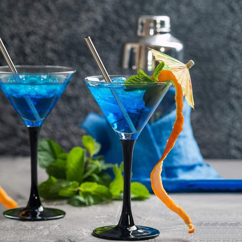 Teivio 12 Pack + Cleaning Brush, 5-inch Extra Short Reusable Stainless Steel Drink Straws for Cocktails