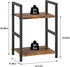 Katrawu 2 Assembly(2 Small Bookshelf for Small Space, Tier Industrial Bookcase,Narrow Book Case Storage Organizer Book