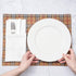 Restaurantware 16 x 12 Inch Dining Table Placemats Set of 6, Vintage Style Easy to Clean Plastic Mats