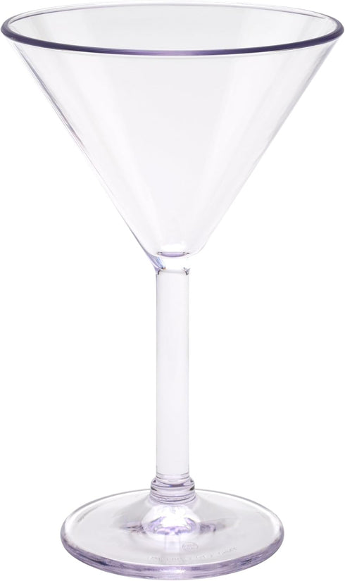 G.E.T. Heavy-Duty Shatterproof Plastic Martini Glasses, 10 Ounce, Clear, Set of 4