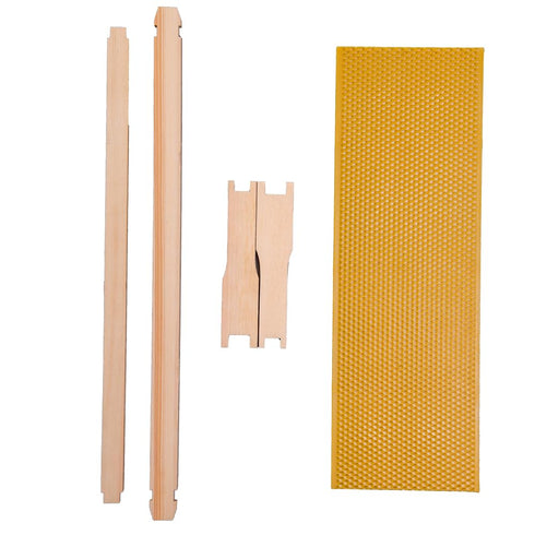 8 Honey Lake Frame Beehive Medium Super Box, Langstroth Beeswax Coated Bee Hive Super Box with Frames and Waxed