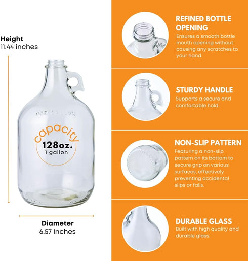 FastRack 1 gal Jug with Twin Bubble Airlock, Polyseal Lid, #6.5 Drilled Stopper