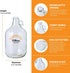 FastRack 1 gal Jug with Twin Bubble Airlock, Polyseal Lid, #6.5 Drilled Stopper