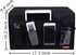 6 Zafit Bedside Storage Organizer - Pockets, Table Cabinet Caddy for Remotes, Phone, Glasses (Black)