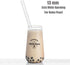 ALINK Reusable Clear Boba Straws, 13 mm x 10.5 in Jumbo Hard Plastic Smoothie Straws, Pack of 8 with Cleaning Brush
