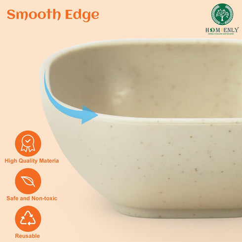 Homienly Soy Sauce Dishes, Wheat Straw Small Bowls Set of 6-4.5 OZ Unbreakable Dipping Bowls for Side Dish