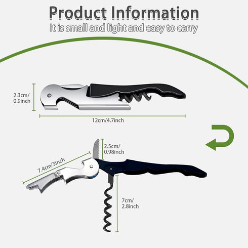 Professional Wine Opener - All-In-One Waiters Corkscrew, Best Choice for Sommeliers, 10 Packs