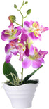 Artificial Phalaenopsis Flower Pot, Bonsai Ornament for Home Landscape Decor, White Flower for Beautiful Vitality