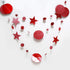 Decor365 Twinkle Star Garland Glitter Red Party Decorations, Star Banner Ceiling Hanging Streamer for Birthday