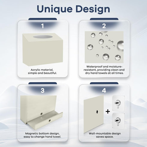 Acrylic Hand Towel Box Cover Compatible with Kleenex Disposable Hand Towels Wall-Mounted Paper Towel Dispenser Suitable