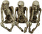 Ebros Gift Whimsical Gothic Skeletons Shelf Sitter Figurines, See No Evil Hear No Evil Speak No Evil