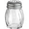 OCS Parts 3.5-Inch Glass Shaker with Chrome Plated Perforated Lid for Grated Cheese, Chili, and Red Pepper