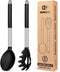 Silicone Pasta Fork and Cooking Spoon Set, Non-Stick Kitchen Utensils for Spaghetti and Soup