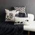 JWH Decorative Animal Embroidery Sheeps Pillow Cover, Cotton Lumbar Cushion for Sofa Couch Bed, 12x20 Inch White and