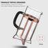 Coffee Maker, 304 Stainless Steel French Press with 4 Filters, Heat Resistant Borosilicate Glass, 21 Ounce, Copper