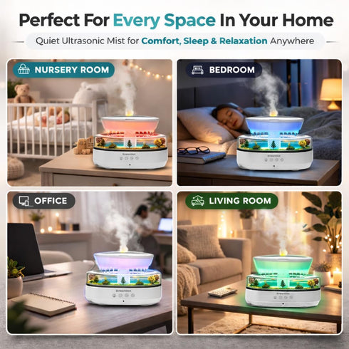 Dreamlax 10 7 Rain Humidifiers for Bedroom Cool Mist Essential Oil Diffuser, White Noise Machine with Nature Sounds