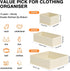 DIMJ 12 Pack Drawer Organizer Clothes - Foldable Baby Storage & Dresser Organizer for Bedroom, Closet