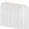 Zilink Garment Bags for Long Dresses - 60-inch Translucent Suit Bag with Full-Length Zipper, Set of 6