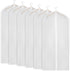 Zilink Garment Bags for Long Dresses - 60-inch Translucent Suit Bag with Full-Length Zipper, Set of 6