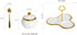 Golf Porcelain Sugar Bowl Condiment Pot, Salt Container with Lid, Spoon and Tray, Set of 3, Modern Spice Box Seasoning