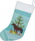 Caroline's Treasures BB9280CS English Thoroughbred Horse Christmas Stocking, Teal Fireplace Hanging Holiday Decor