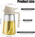 2 in 1 Glass Oil Sprayer & Dispenser, 470ml Glass Olive Oil Sprayer,Cooking Oil Sprayer,Oil Spray Bottle For Kitchen,Canola Oil Sprayer,Fryer For Salad, Baking,Frying,BBQ,Oil sprayer (White) by mqnxoi
