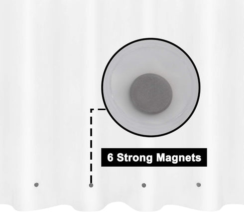 Barossa Design Frosted Shower Curtain Liner with 6 Magnets, Waterproof PEVA for Bath Tub, 72" x 72" Standard Size