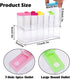 Portable Camper Spice Rack - Plastic Spice Shaker Set of 6 with Lids, Spice Pots Shaker Jars for Kitchen Cooking