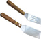 Chef Craft Set of 2 Mini Stainless Steel Cookie Spatula with Wood Handle, Slotted Solid Blade