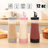 Qiuhome 12 oz (8 Pack, Condiment Squeeze Bottles Sauces Ketchup Bottles Squeeze Bottles Liquids, Oil - Black)