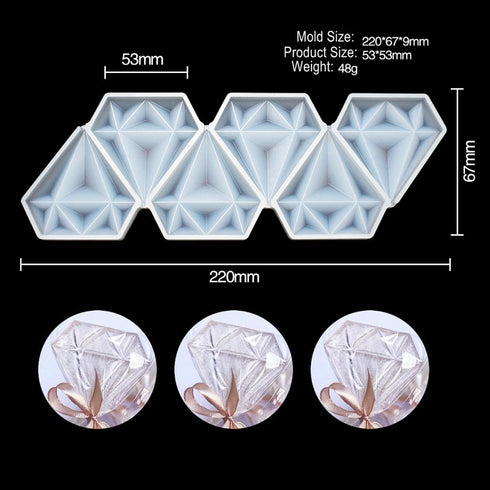 Cake Silicone Lollipop Molds Jelly and Candy Molds Cake Mold Variety Shapes Cake Decorating Form Silicone Bakeware 2PCS (H_Diamond) by mostsom